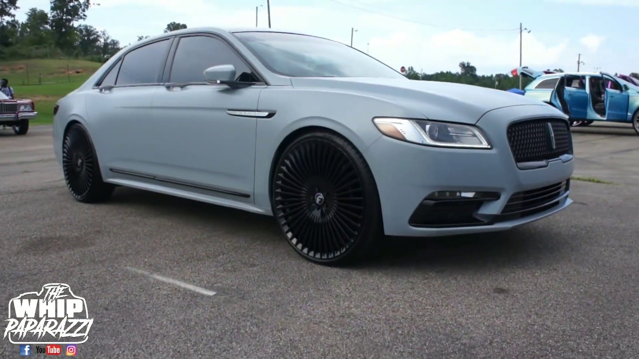 Wrapped Lincoln Continental on Forgiato Wheels