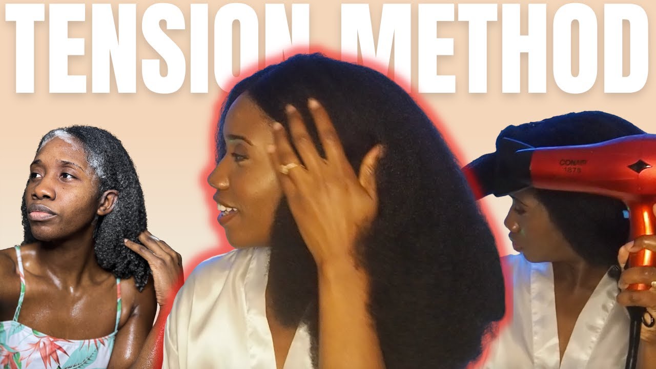 Blow-Dry Type 4 Hair for using TENSION METHOD|🔥 How to Stretch 4C Hair