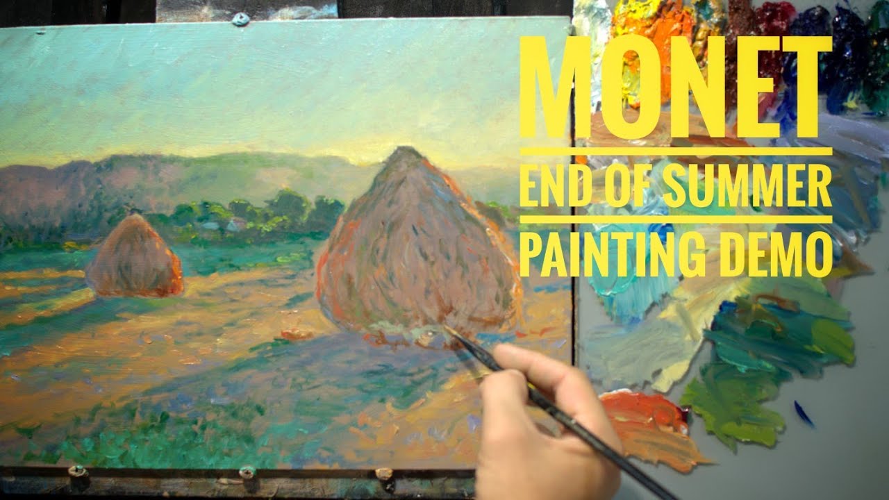 End of Summer (Haystacks) – Monet Inspired Impressionist Painting | Full Real-Time Tutorial