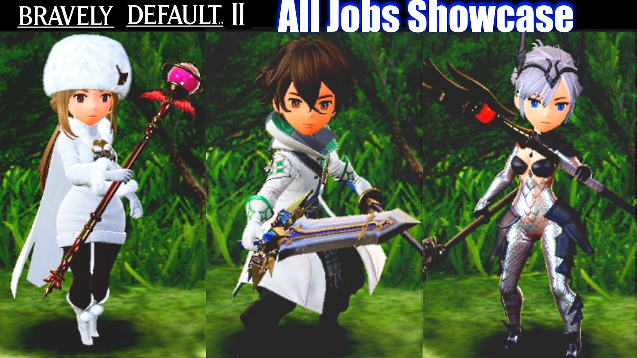 Bravely Default 2 - All Jobs & Classes Showcase (All Characters)