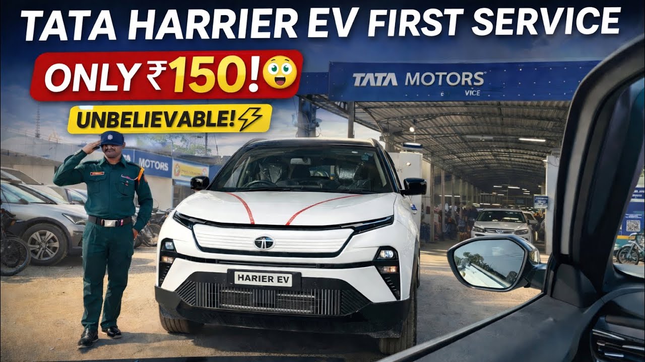 TATA HARRIER EV FIRST SERVICE ONLY ₹150! 😲TOTAL RUNNING: 1268 KM          UNBELIEVABLE! ⚡#evindia 