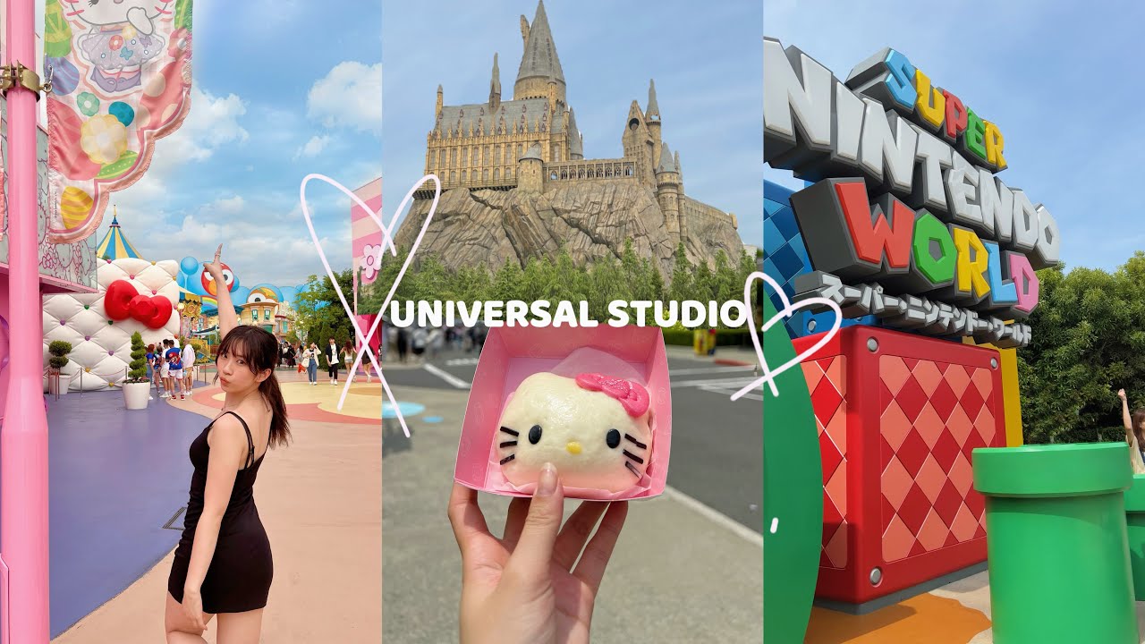USJ vlog 🍥 Harry Potter, Nintendo, Food,Hello Kitty