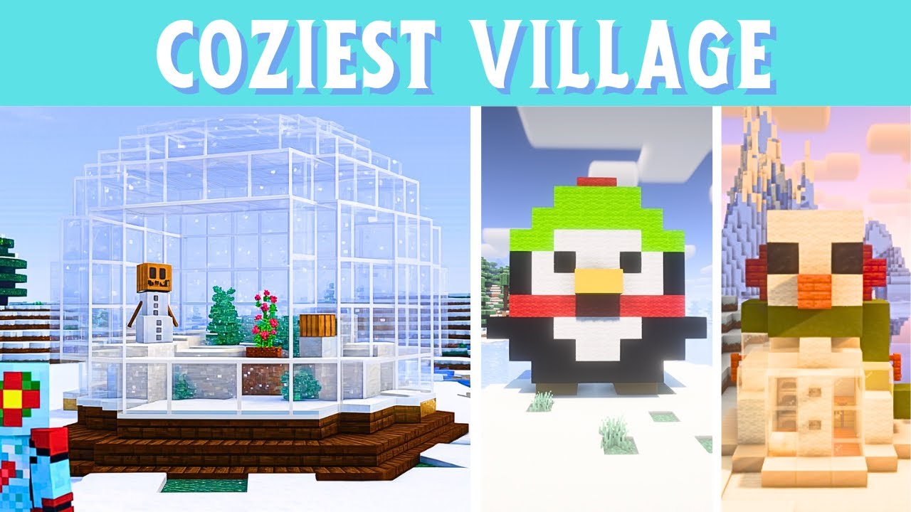 I built the Coziest Winter Village in Minecraft