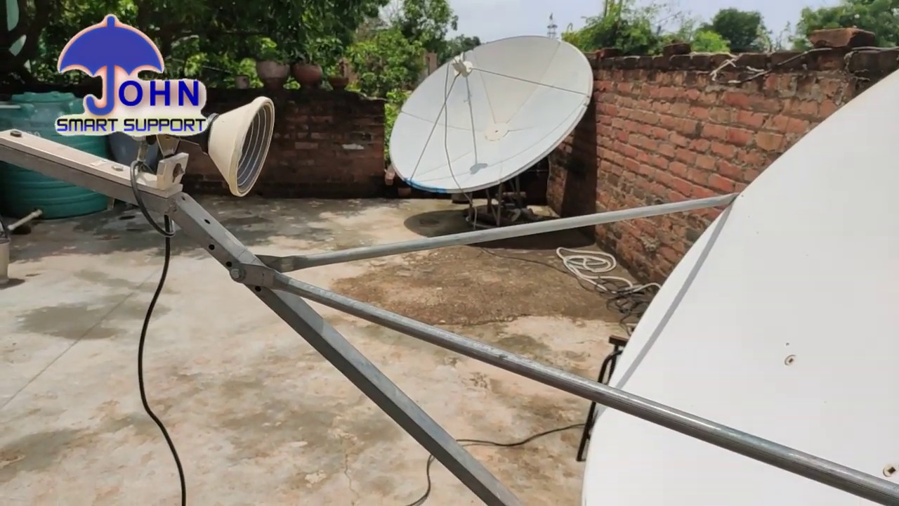 4 feet fiber dish antenna | focal point setting | all original stand and dish antenna | unboxing