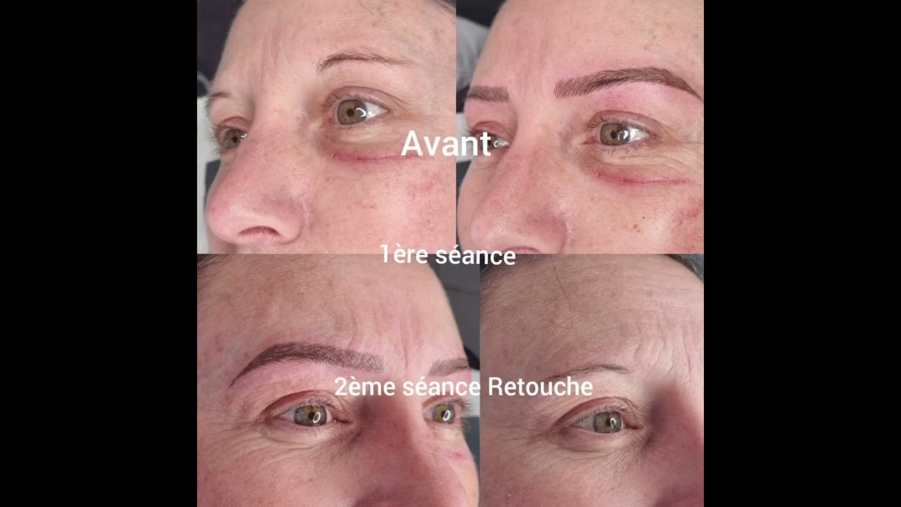 la cicatrisation après 3 semaines du microblading