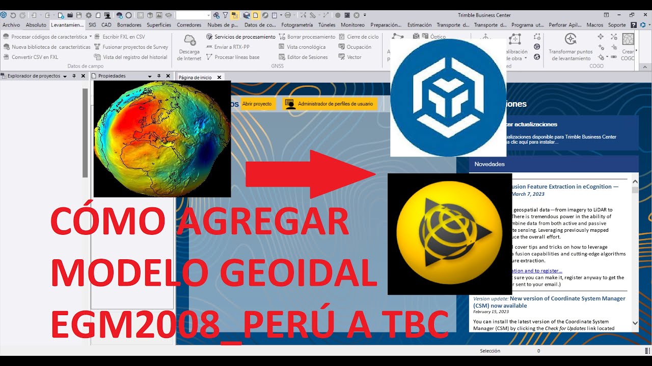 C&oacute;mo agregar un modelo geoidal a Trimble Business Center V5.81