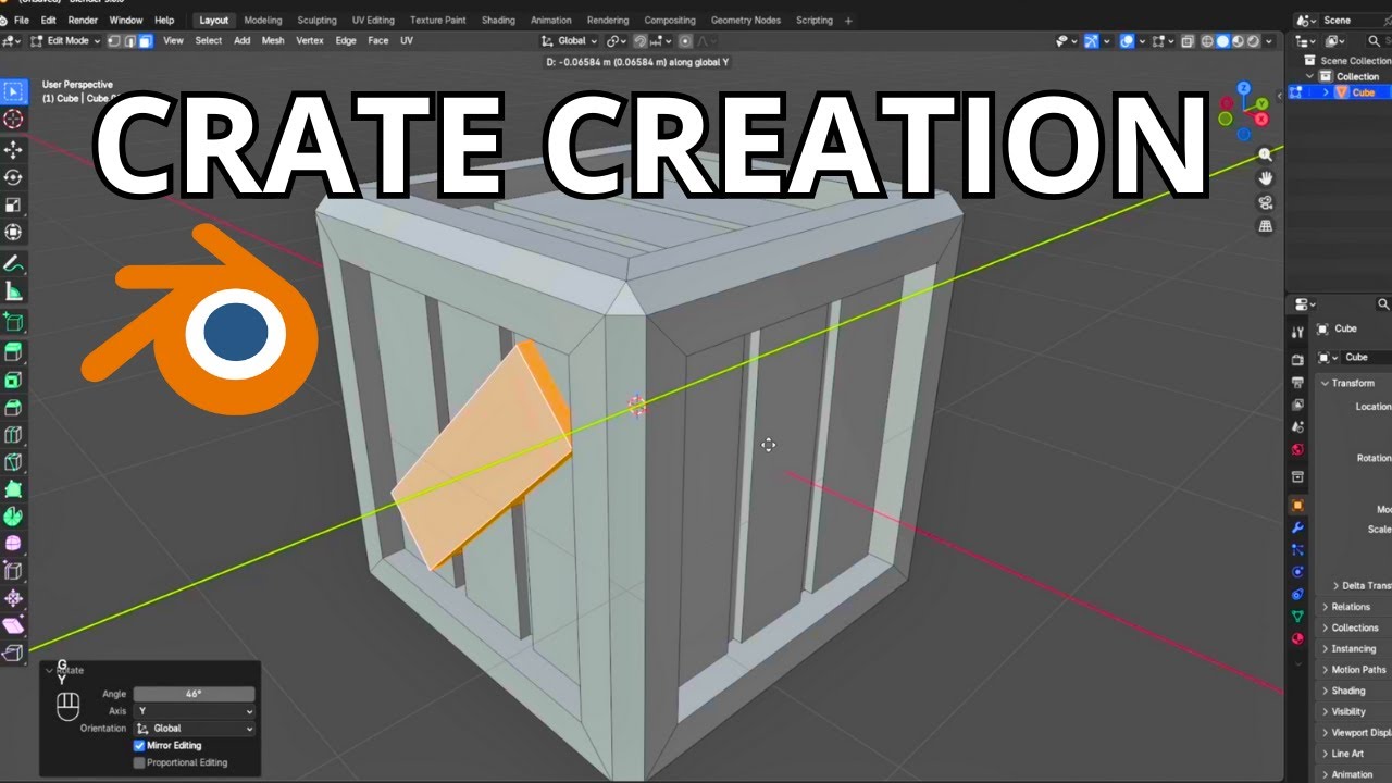 Как смоделировать ящик в Blender (урок для начинающих)