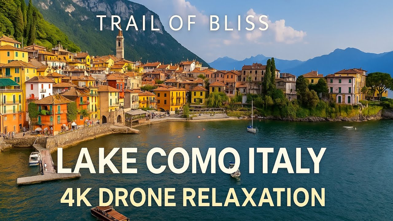 Wonderful Lake Como Italy 4K Drone Relaxation Music Video