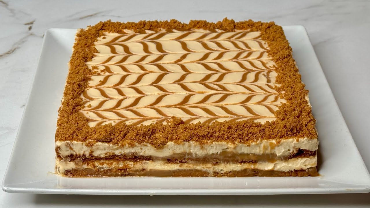 TARTA DE GALLETAS LOTUS SIN HORNO FÁCIL DE HACER Y ES UNA DELICIA.
