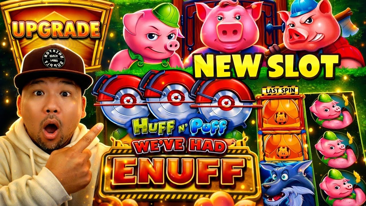 SUPER HOT SESSION on NEW Huff n' Puff WE'VE HAD ENUFF Slot Machine!! 