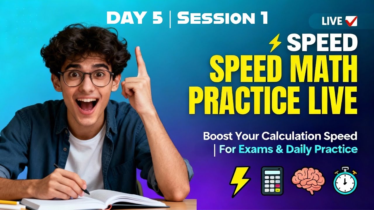 Speed Math Practice | Day 5 | Squares, Cubes & Tables Challenge! | Session 1