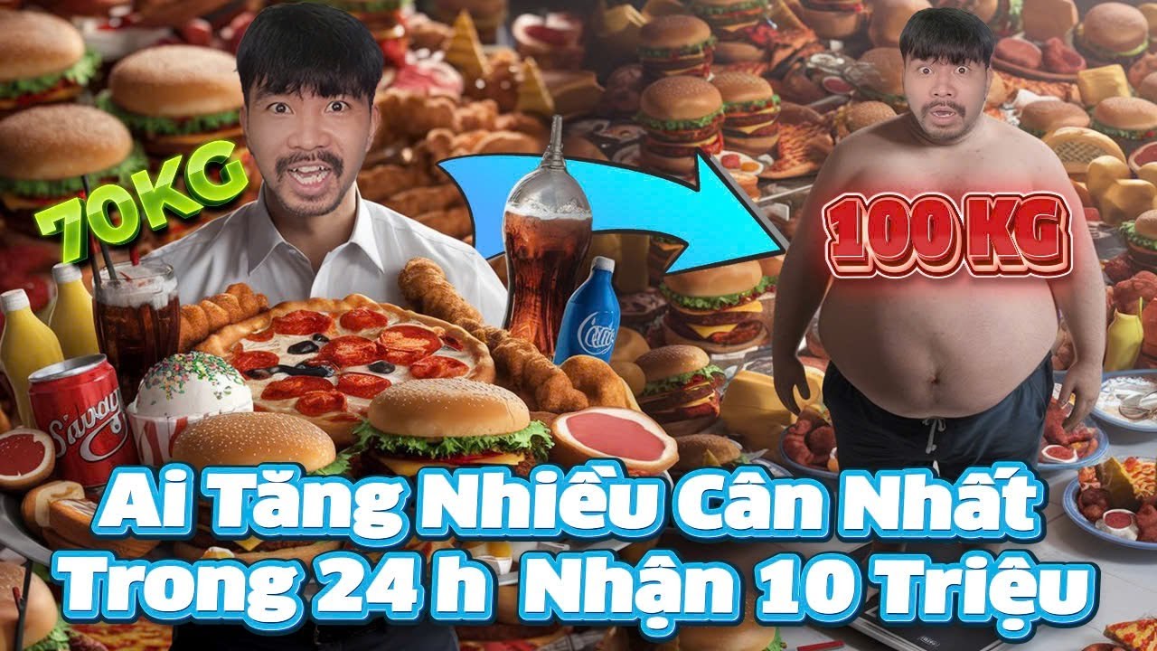 PHD - Ai Tăng Cân Nhiều Nhất Trong 24 Giờ Thắng 10 Triệu