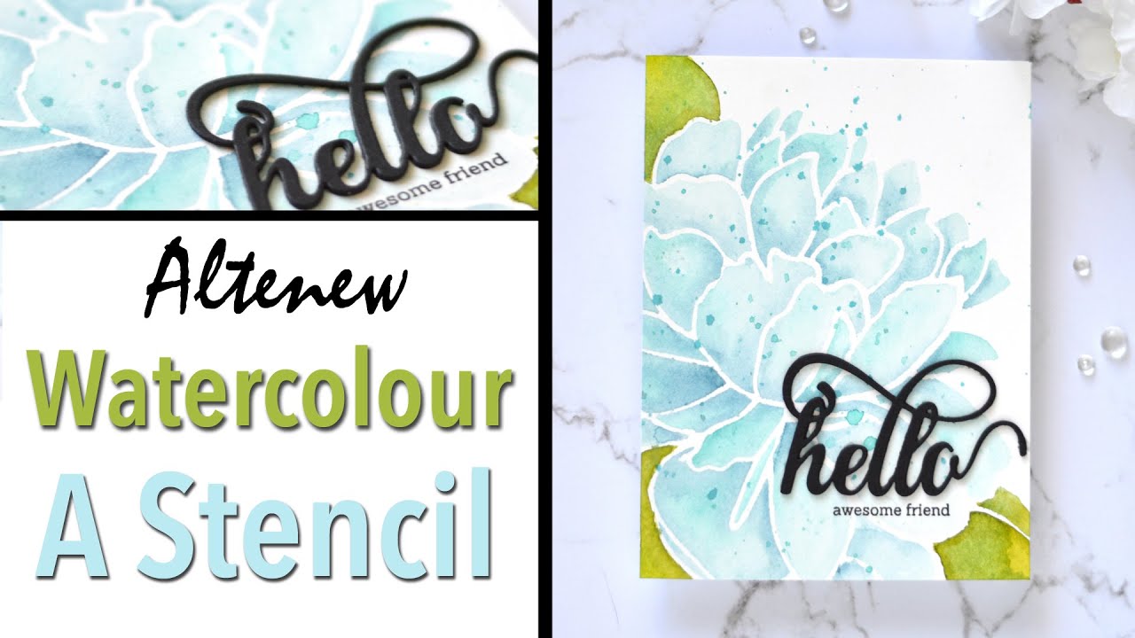 How to Watercolour a Beautiful Flower Stencil!