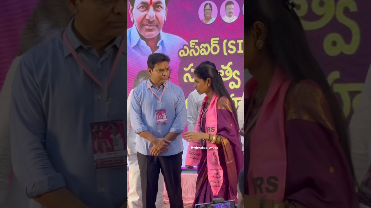 BRS Working President KTR with Seethaphal Mandi Corporator #brsvscongress #trendingshort #viralshort