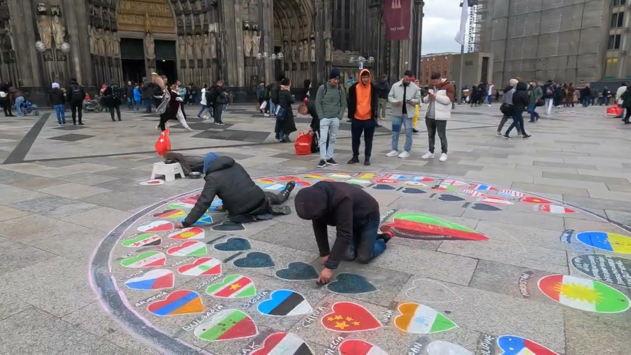 Cologne Germany Walking Tour 4K - Köln Old Town Street Walk in Winter City Tour Christmas Market