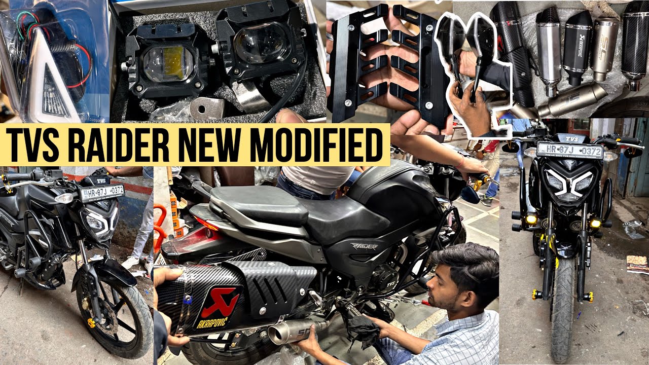 TVS Raider 125 modified exhaust | Raider की बिलकुल अलग ही level ki modification 🤩