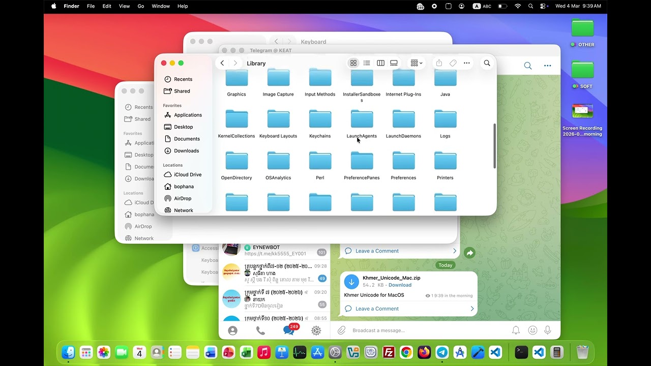 How to install Khmer Unicode on MacOS