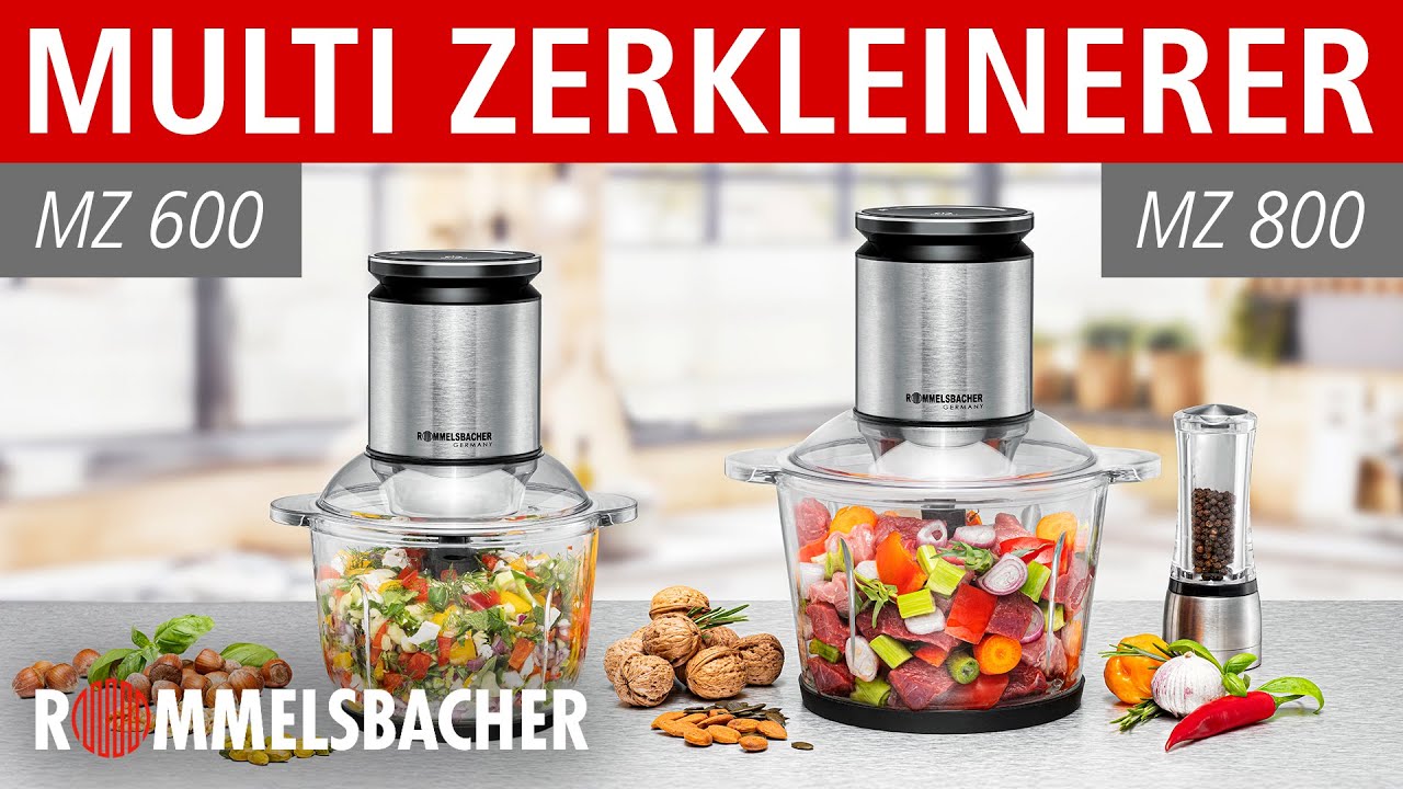 ROMMELSBACHER Multi Zerkleinerer MZ 600 & MZ 800: Extra stark, extra gro&szlig; &ndash; f&uuml;r perfekte Ergebnisse
