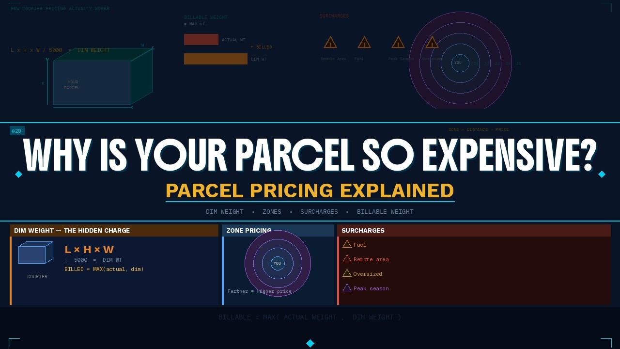 Parcel Pricing Explained &mdash; Pickup, Surcharges, Size, Delivery Type, and Margin Impact