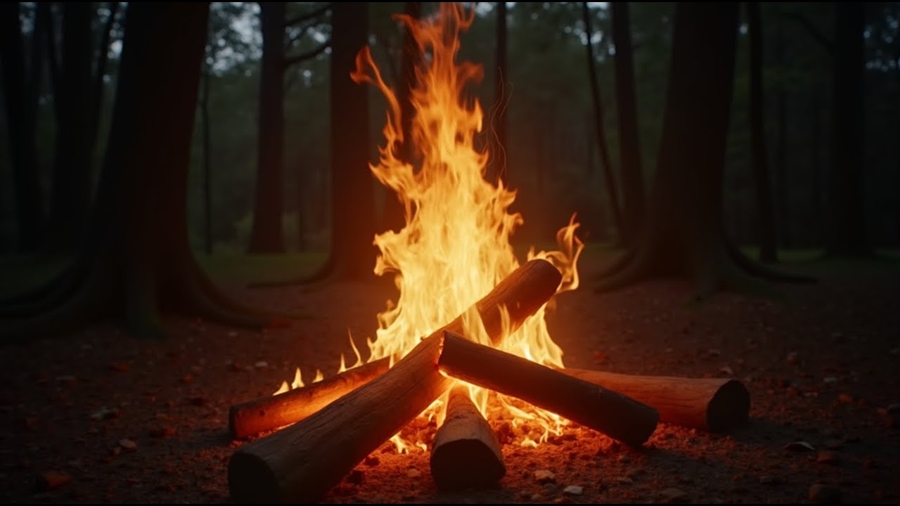 Outdoor Fireplace Ambience for Deep Sleep