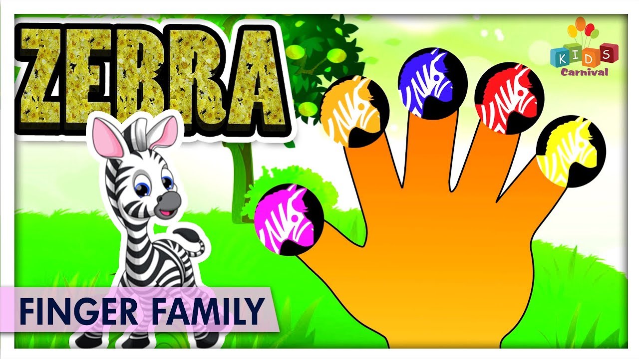 Zebra Finger Family | Nursery Rhymes For Children | Kids Carnival