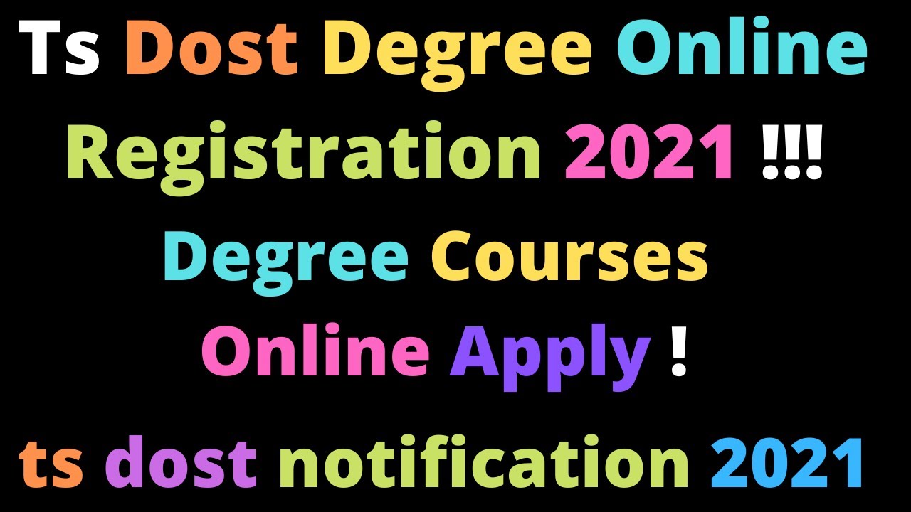 Telangana Dost Online Registration { 2020 } | ts degree admissions 2021