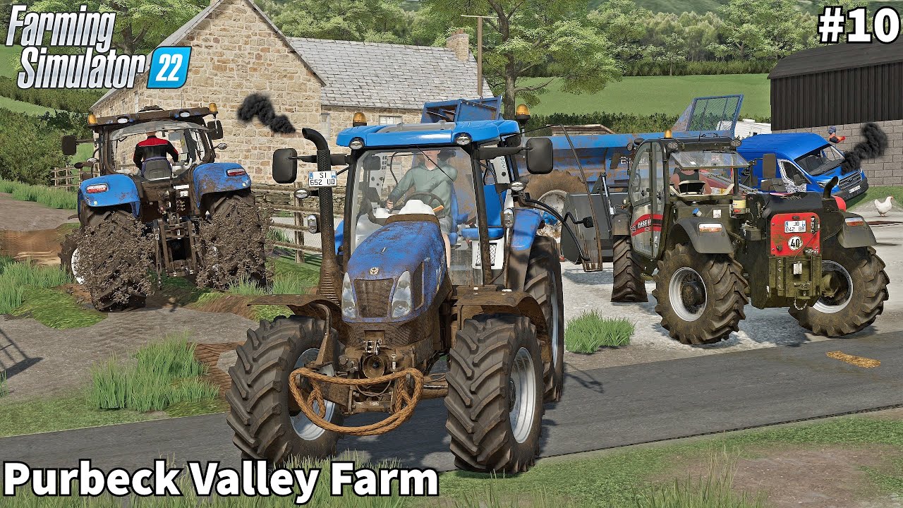 Silo Leveling, Spreading Manure & Soil Preparation│Purbeck Valley│FS 22│Timelapse#10