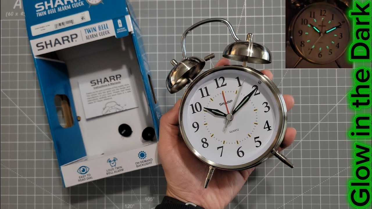 Sharp Twin Bell Battery Alarm Clock