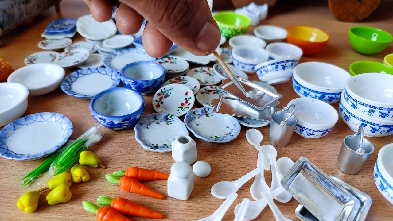 New Miniature Real Cooking Ceramic utensils Unboxing | Mini kitchen Real utensils Collection set #3