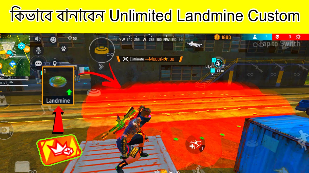 How To Create Ultimate Landmine Custom Room || Landmine Custom Kivabe Banabo - Garena Free Fire ||