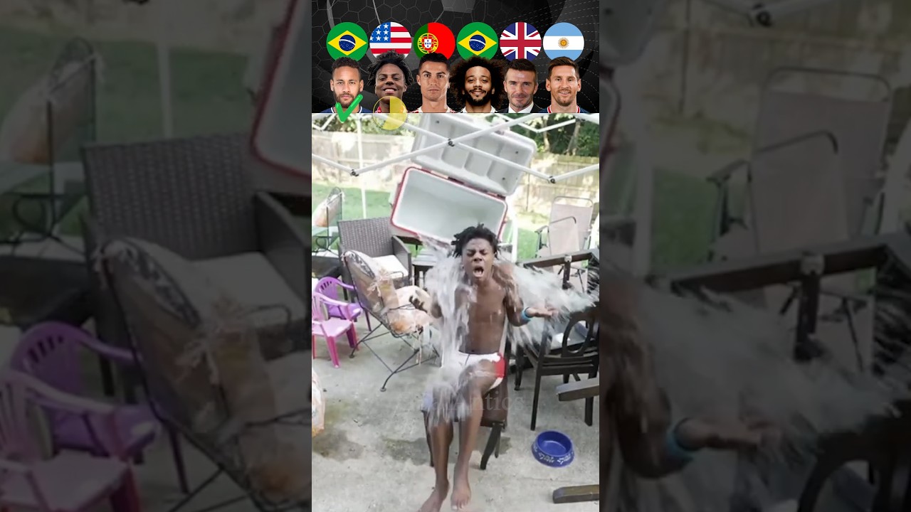 Ronaldo does ice bucket challenge 🥶🧊
