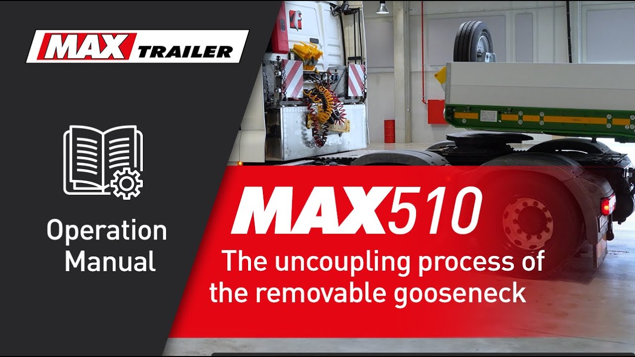 MAX510 operation manual: The uncoupling process of the removable gooseneck