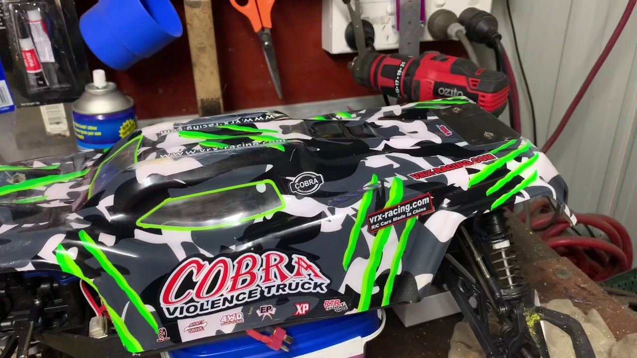 How to DIY RC REPAIRS, VRX cobra violence - Home-made fabricated shock tower