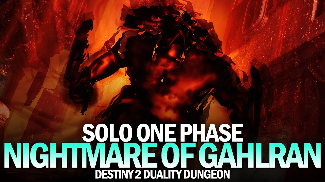 Solo One Phase Nightmare of Gahlran Dungeon Boss [Destiny 2]