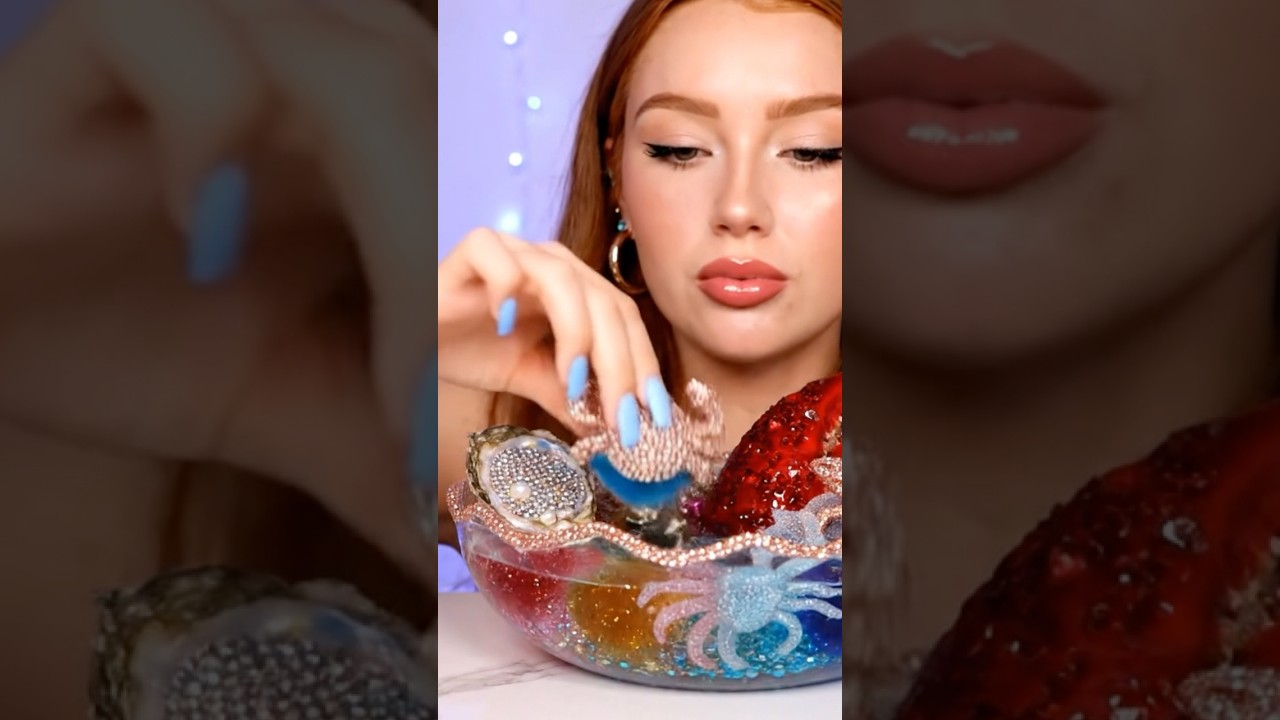 ASMR MUKBANGIRL - Bedazzled Glass Sea Food