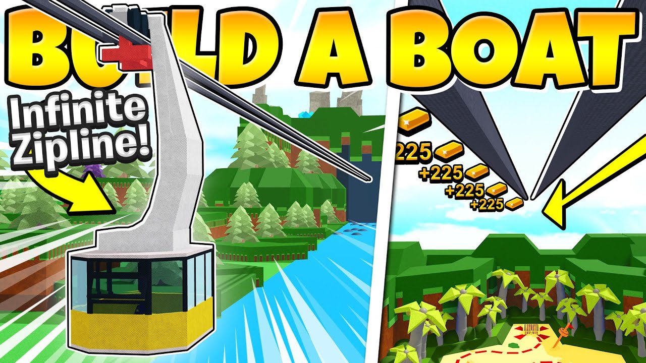 I BUILT A WORKING INFINITE ZIPLINE! (It Goes FOREVER!) Build a Boat!