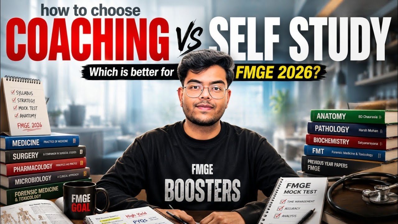 Coaching vs Self Study for FMGE 2026 | FMGE Preparation Guide | Coaching vs Self Study Pros & Cons