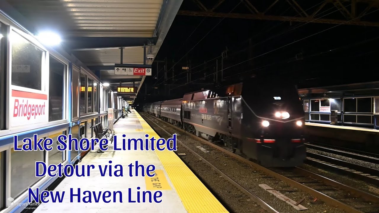 Amtrak Lake Shore Limited Detour on the New Haven Line