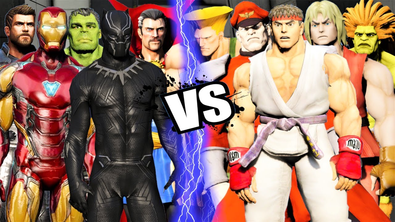 THE AVENGERS vs TEAM (STREET FIGHTER) - EPIC BATTLE