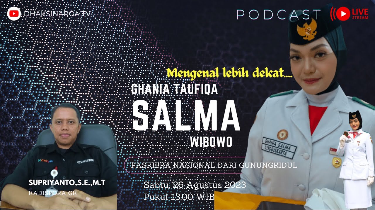 Podcast  |  Mengenal Lebih Dekat Ghania Taufiqa Salma Wibowo, Paskibraka Dari Gunungkidul