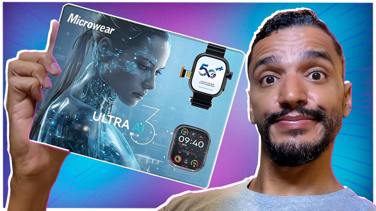 MICROWEAR ULTRA AI 3 5G VERSÃO 2025 - SMARTWATCH FULL ANDROID COM GPS E WHATSAPP - UNBOXING