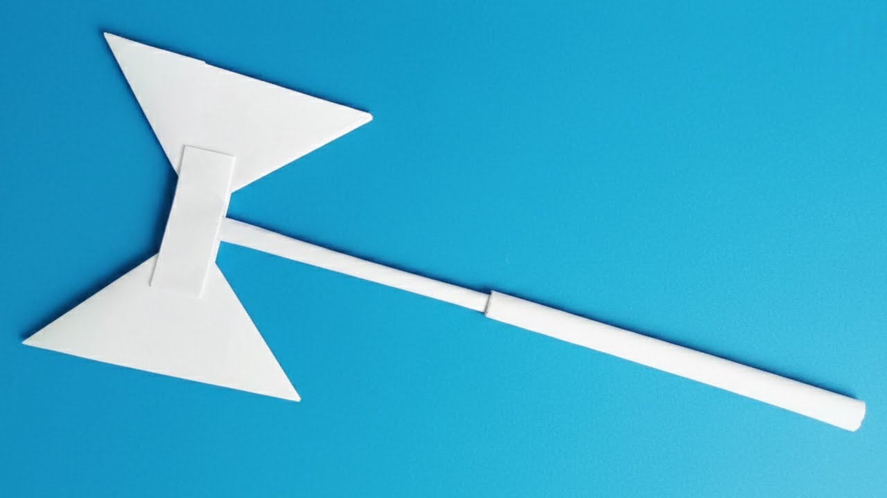 How to make a Double Headed BATTLE AXE (LABRYS) of A4 paper | DIY