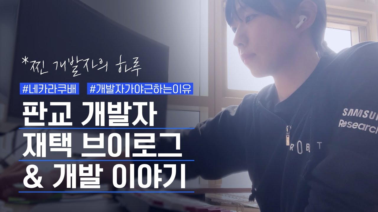 [브이로그] 판교 개발자 | 재택근무 | 개발 tmi | 개발 8년차의 일하는 방식