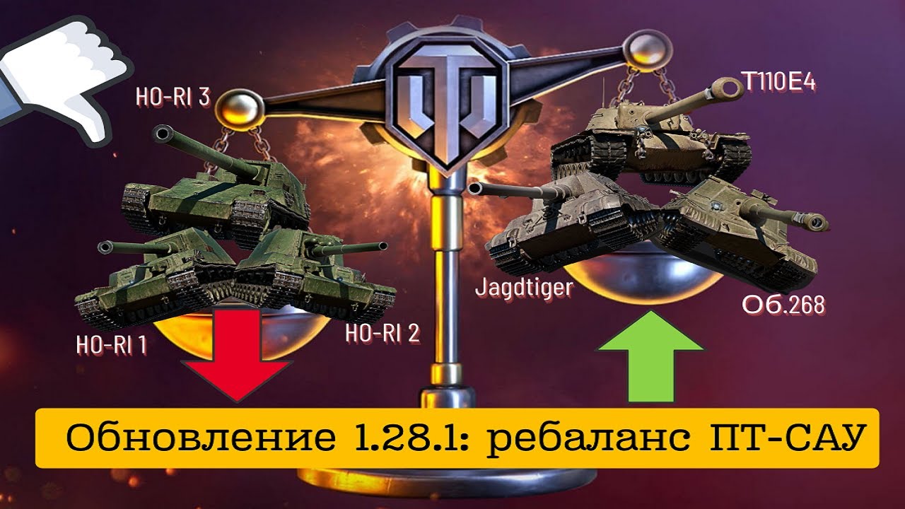 WoT новости. Обновление 1.28.1: ребаланс ПТ-САУ.