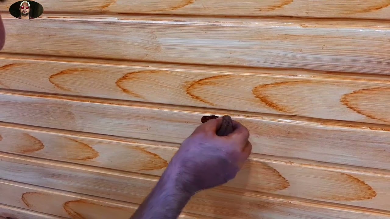 How to make wood Grain polish design || Ceiling Bed wall