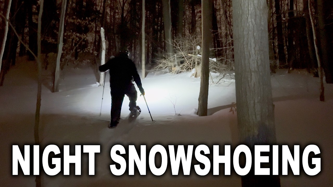 Snow Covered Morning, Packing Up, Snowshoeing at Night and a Surprise