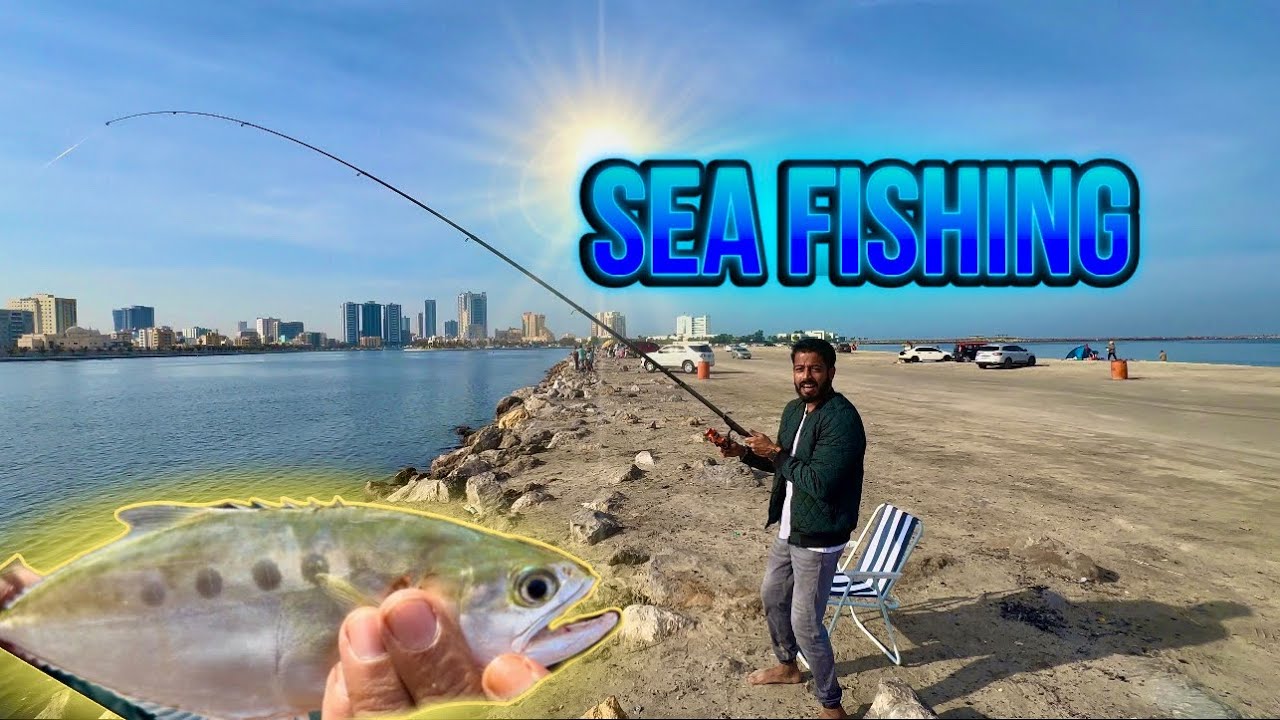 First Fishing Experience At The Ocean 😍 | Al Zorha fishing spots in ajman