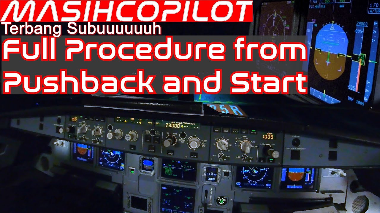 Jakarta to Surabaya | Airbus A320 Pushback and Start, Approach & Landing w/ ATC Communication & PFD