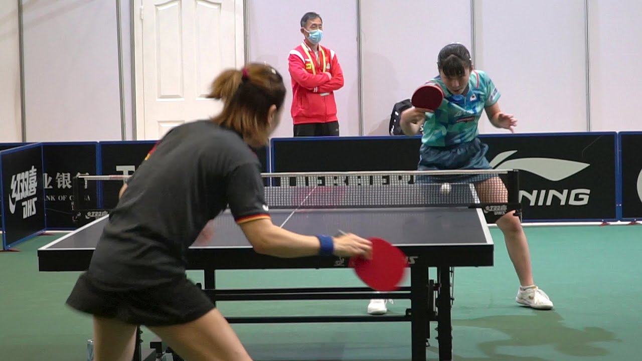 【国際交流】張本美和 × シャン・シャオナ 日本の次世代エースとドイツの女子最強ペン表との練習！