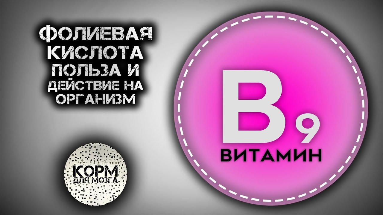 Фолиевая кислота (Витамин B9). Польза и действие на организм.